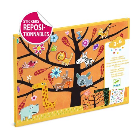 Djeco Djeco - herplakbare puffy stickers - tikkertje Djeco Djeco - herplakbare puffy stickers - tikkertje