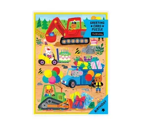 Mudpuppy Mudpuppy - greetingcard & puzzle - construction Mudpuppy Mudpuppy - greetingcard & puzzle - construction