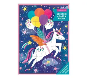Mudpuppy Mudpuppy - greetingcard & puzzle - unicorn