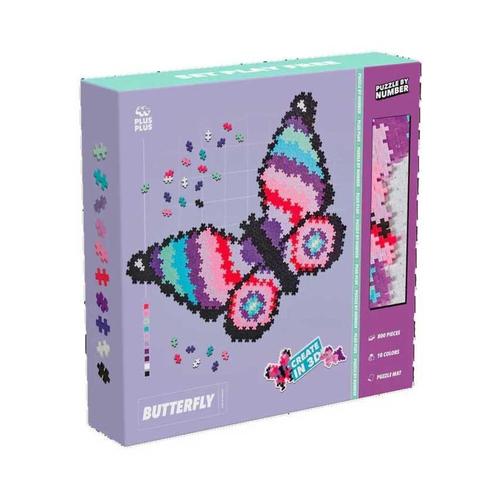Plus-Plus Plus-Plus - puzzle by number - vlinder (800 stukjes)