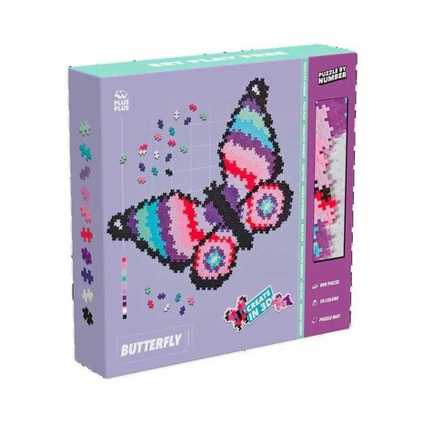 Plus-Plus Plus-Plus - puzzle by number - vlinder (800 stukjes)