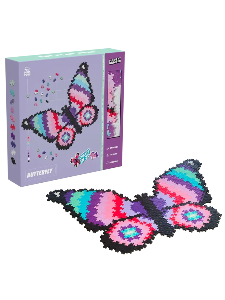 Plus-Plus Plus-Plus - puzzle by number - vlinder (800 stukjes)
