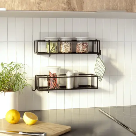 Umbra Umbra - cubiko zelfklevende rekjes - zwart (set van 2)