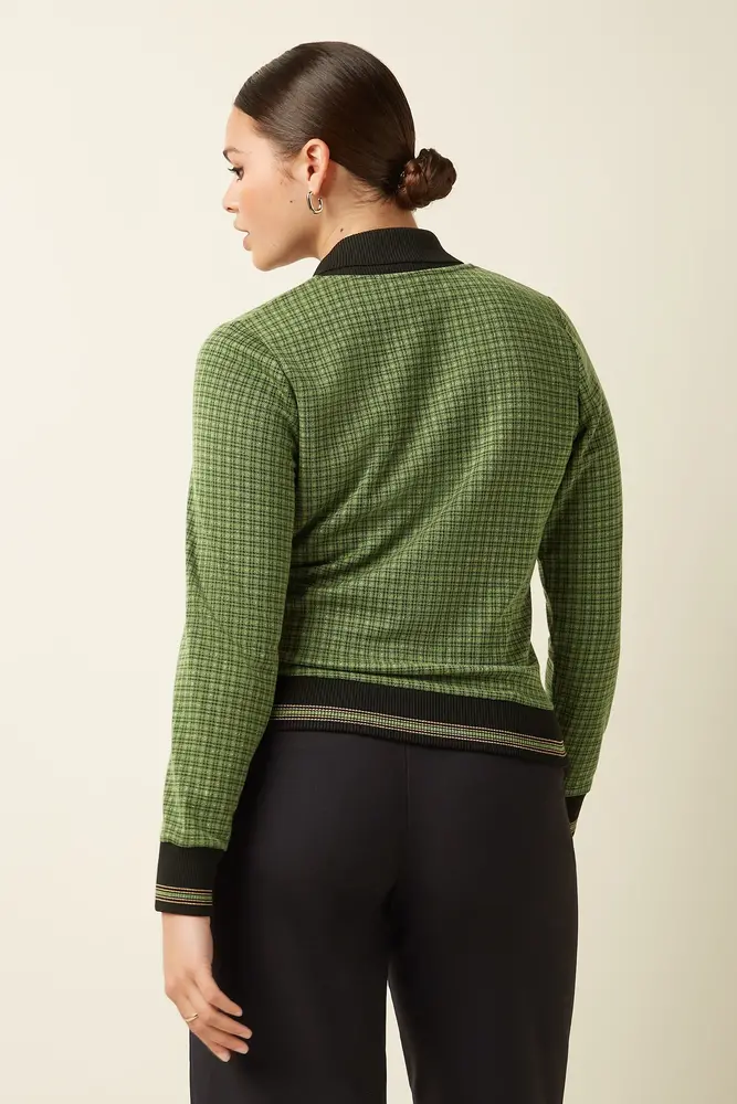 King Louie King Louie - cleo jacket ivy check - guacemole green King Louie King Louie - cleo jacket ivy check - guacemole green