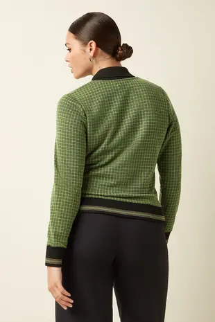 King Louie King Louie - cleo jacket ivy check - guacemole green King Louie King Louie - cleo jacket ivy check - guacemole green