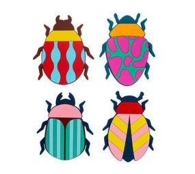 Balvi Balvi - onderzetters - the beetles (set van 4) Balvi Balvi - onderzetters - the beetles (set van 4)