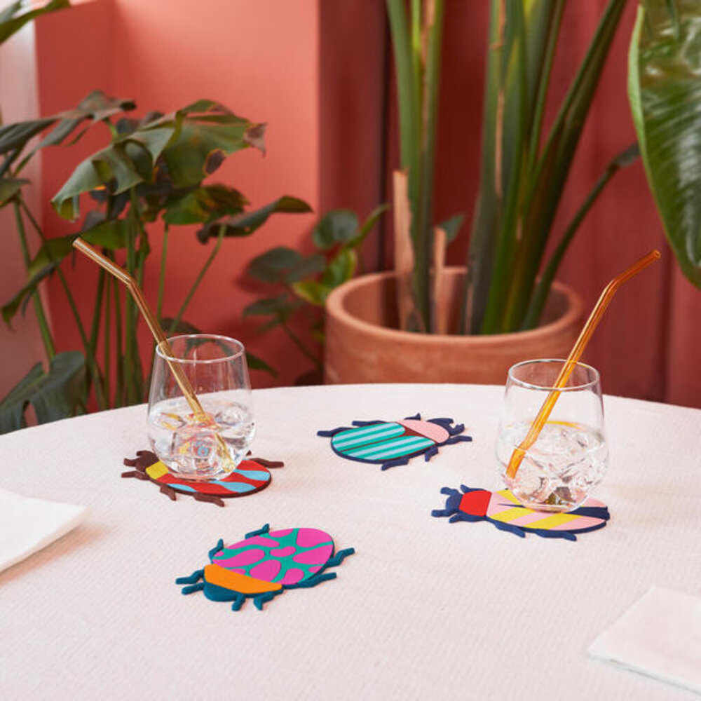 Balvi Balvi - onderzetters - the beetles (set van 4) Balvi Balvi - onderzetters - the beetles (set van 4)