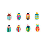 Balvi Balvi - drinkmarkers - the beetles (set van 8) Balvi Balvi - drinkmarkers - the beetles (set van 8)