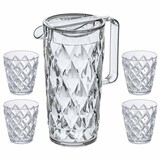 Koziol Koziol - karaf (1,6 l) met 4 bekers - crystal