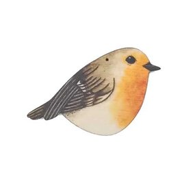 Ask a duck Ask a duck - houten hanger - roodborstje Ask a duck Ask a duck - houten hanger - roodborstje