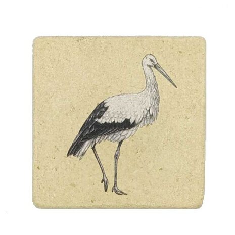 Ask a duck Ask a duck - tegel natuursteen - ooievaar Ask a duck Ask a duck - tegel natuursteen - ooievaar