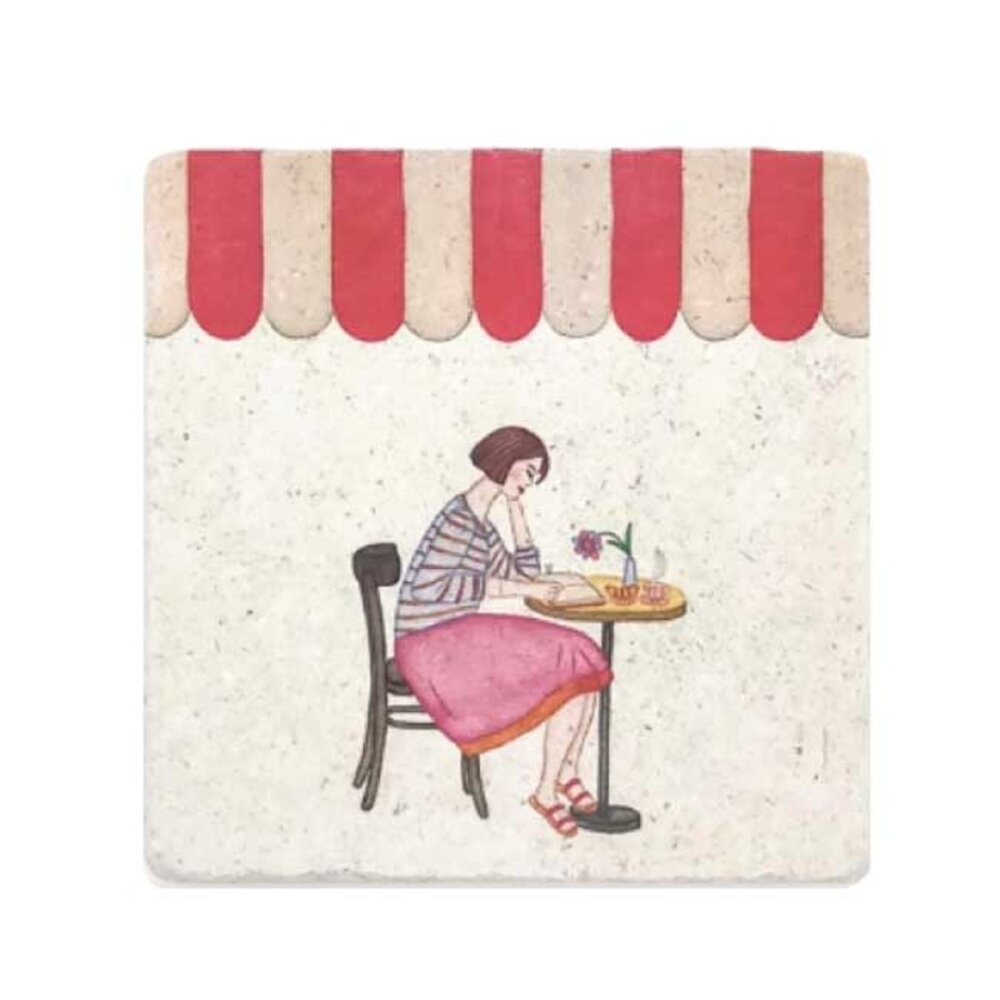 Ask a duck Ask a duck - tegel natuursteen - voor het café