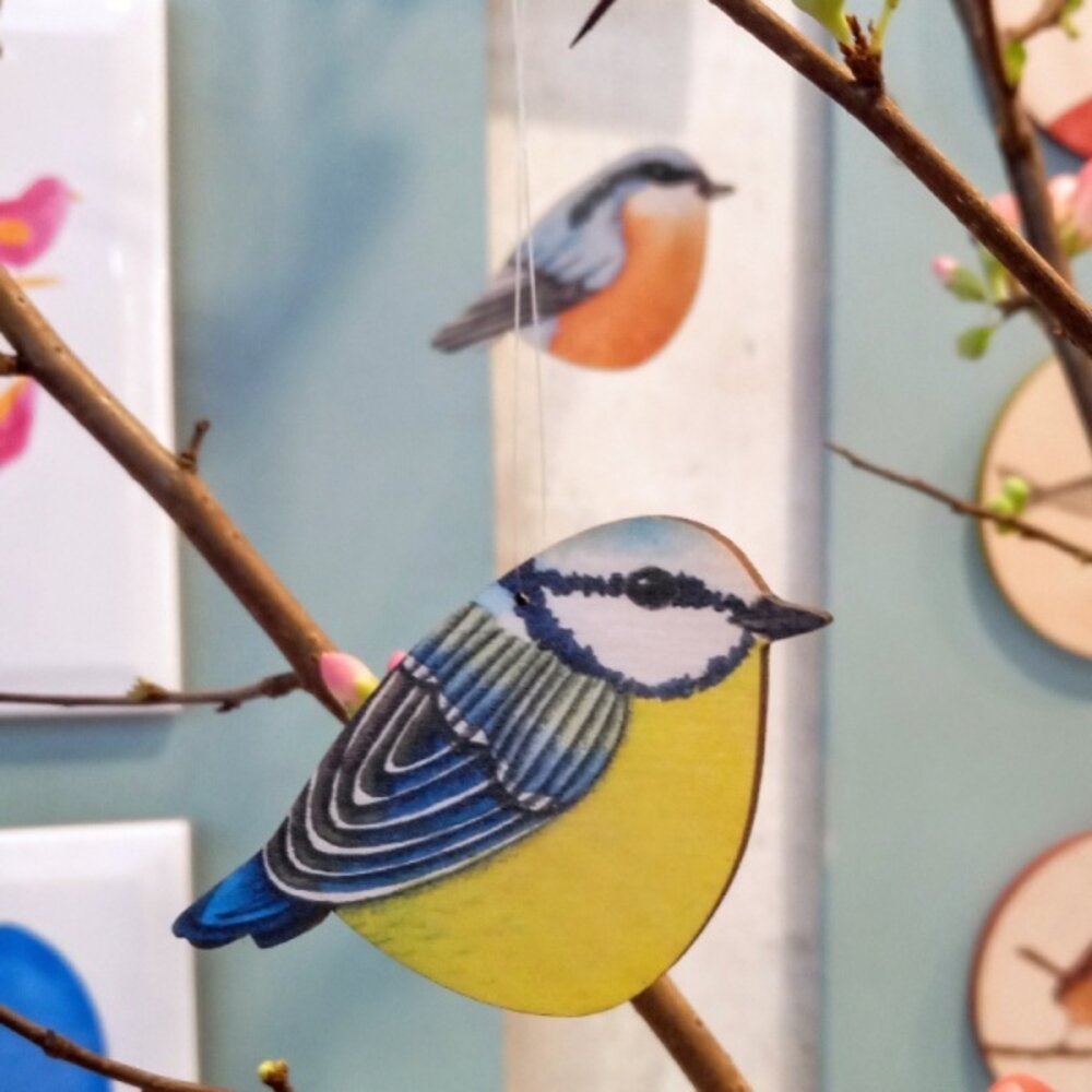 Ask a duck Ask a duck - houten hanger - pimpelmees Ask a duck Ask a duck - houten hanger - pimpelmees