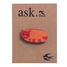 Ask a duck Ask a duck - broche hout - kat Ask a duck Ask a duck - broche hout - kat