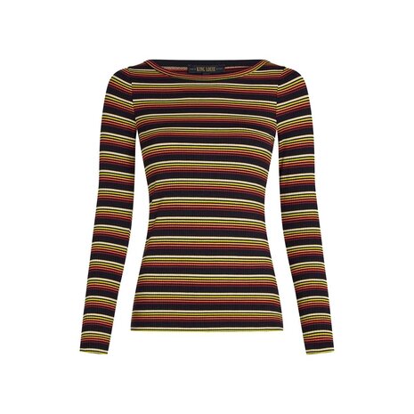 King Louie King Louie - lili tee frostine stripe - spicy orange King Louie King Louie - lili tee frostine stripe - spicy orange