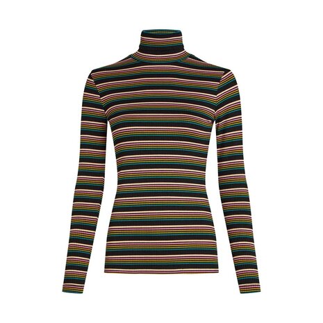King Louie King Louie - rollneck top frostine stripe - woodbine green King Louie King Louie - rollneck top frostine stripe - woodbine green