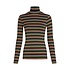 King Louie - rollneck top frostine stripe - woodbine green