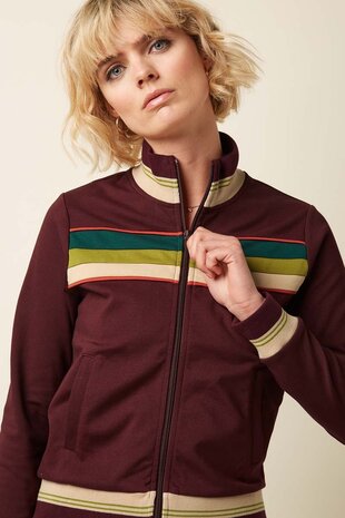 King Louie King Louie - colorblock coljack daytona sweat - porto red King Louie King Louie - colorblock coljack daytona sweat - porto red