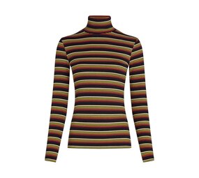 King Louie King Louie - rollneck top frostine stripe - spicy orange King Louie King Louie - rollneck top frostine stripe - spicy orange