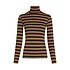 King Louie - rollneck top frostine stripe - spicy orange