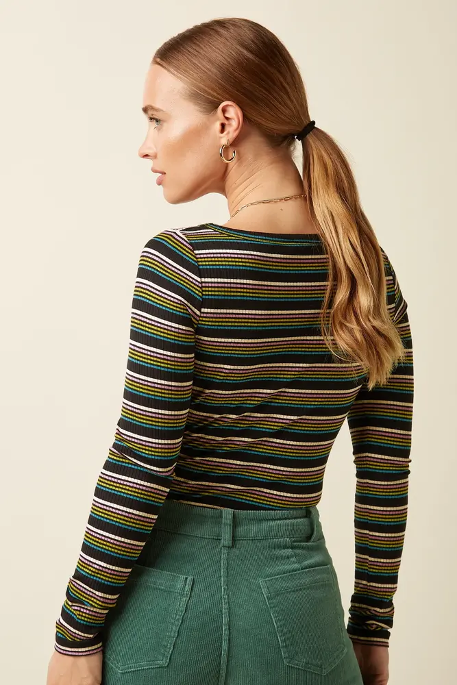 King Louie King Louie - lili tee frostine stripe - woodbine green