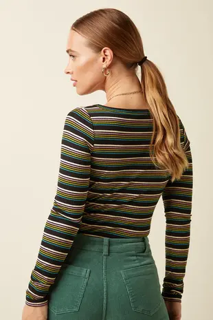 King Louie King Louie - lili tee frostine stripe - woodbine green