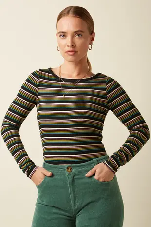 King Louie King Louie - lili tee frostine stripe - woodbine green