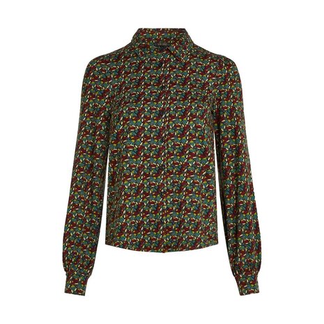 King Louie King Louie - maisie blouse mirth jersey - rhubarb red King Louie King Louie - maisie blouse mirth jersey - rhubarb red