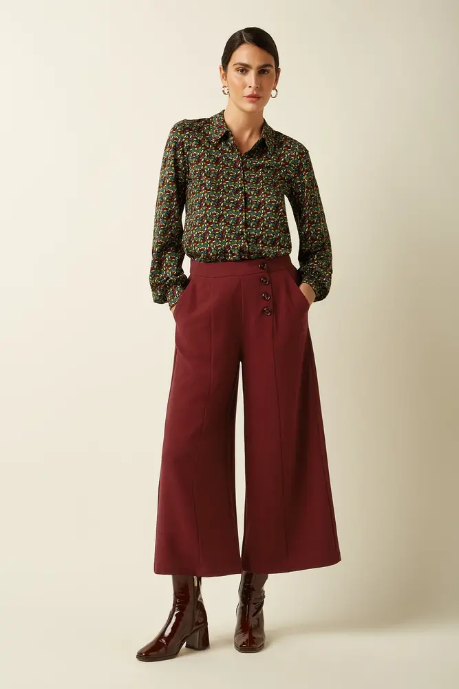 King Louie King Louie - maisie blouse mirth jersey - rhubarb red King Louie King Louie - maisie blouse mirth jersey - rhubarb red