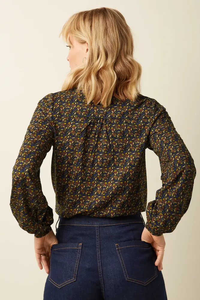 King Louie King Louie - maisie blouse mirth jersey - rhodonite blue