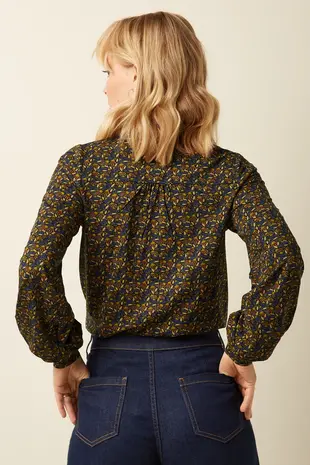 King Louie King Louie - maisie blouse mirth jersey - rhodonite blue