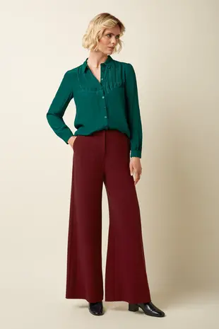 King Louie King Louie - peppa pants woven crepe - cabernet red King Louie King Louie - peppa pants woven crepe - cabernet red