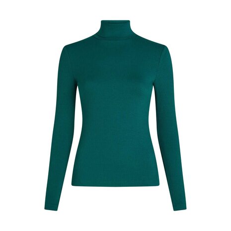 King Louie King Louie - rollneck top uni rib - spruced green King Louie King Louie - rollneck top uni rib - spruced green