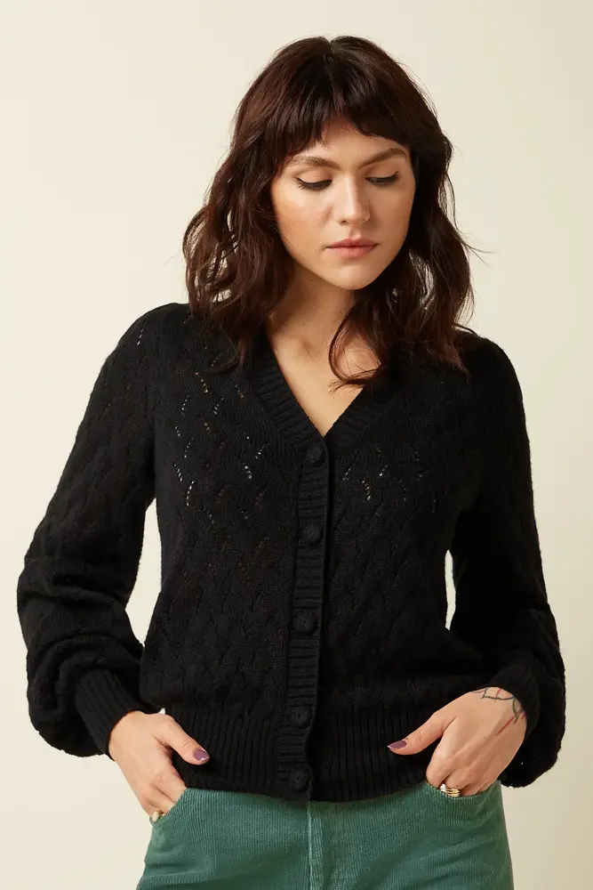 King Louie King Louie - cardi v farfalle - black