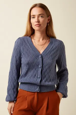 King Louie King Louie - cardi v farfalle - shadow blue King Louie King Louie - cardi v farfalle - shadow blue