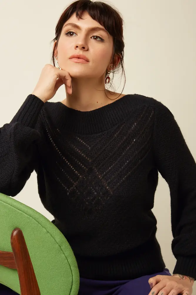 King Louie King Louie - erin top farfalle - black