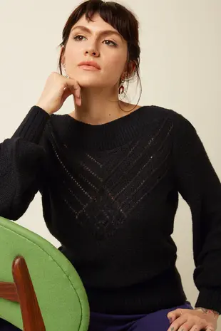 King Louie King Louie - erin top farfalle - black