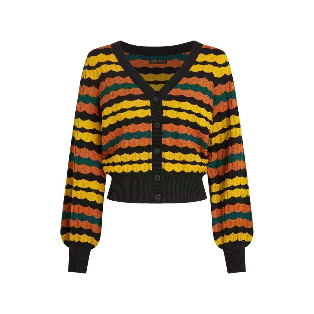 King Louie King Louie - cardi v royal - black King Louie King Louie - cardi v royal - black