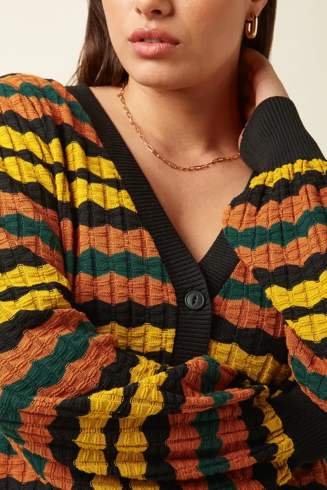 King Louie King Louie - cardi v royal - black King Louie King Louie - cardi v royal - black