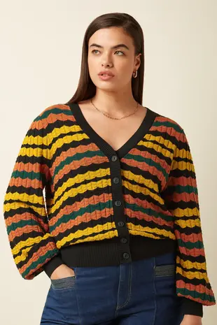 King Louie King Louie - cardi v royal - black King Louie King Louie - cardi v royal - black