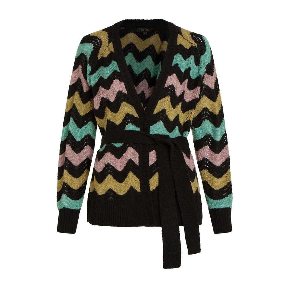 King Louie King Louie - cardi belt botany - black