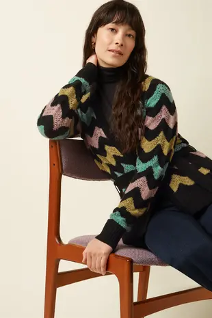 King Louie King Louie - cardi belt botany - black