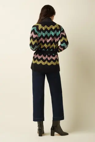 King Louie King Louie - cardi belt botany - black