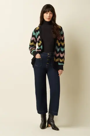 King Louie King Louie - cardi belt botany - black