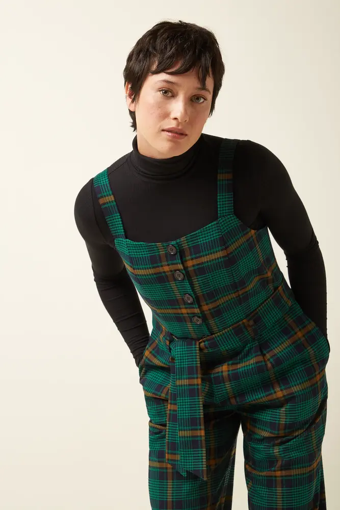 King Louie King Louie - ines jumpsuit leeds check - evening blue King Louie King Louie - ines jumpsuit leeds check - evening blue