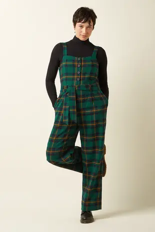 King Louie King Louie - ines jumpsuit leeds check - evening blue King Louie King Louie - ines jumpsuit leeds check - evening blue