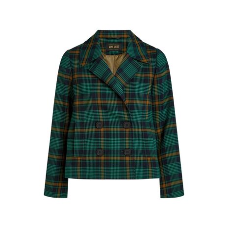 King Louie King Louie - pattie coat leeds check - evening blue King Louie King Louie - pattie coat leeds check - evening blue