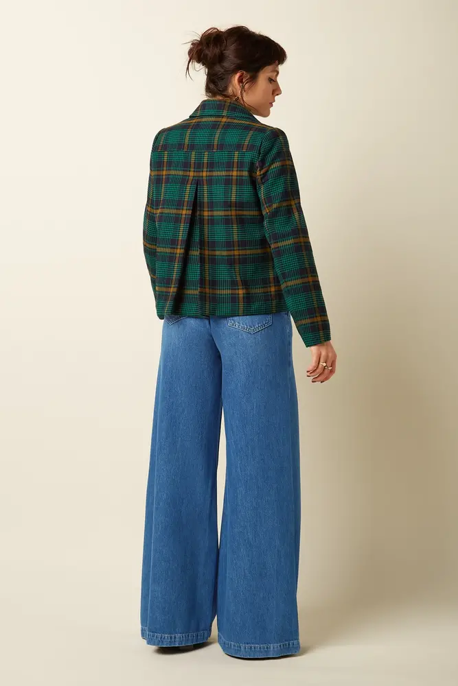 King Louie King Louie - pattie coat leeds check - evening blue King Louie King Louie - pattie coat leeds check - evening blue