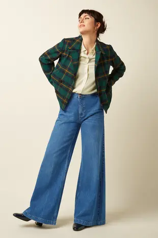 King Louie King Louie - pattie coat leeds check - evening blue King Louie King Louie - pattie coat leeds check - evening blue