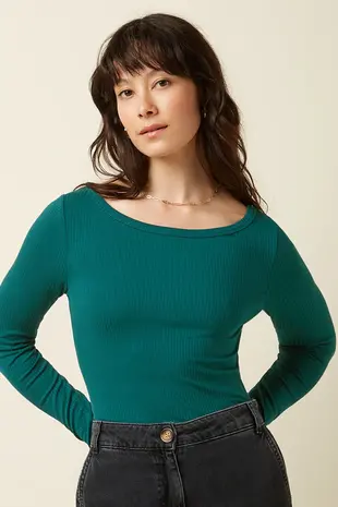 King Louie King Louie - lili tee uni rib - spruced green King Louie King Louie - lili tee uni rib - spruced green